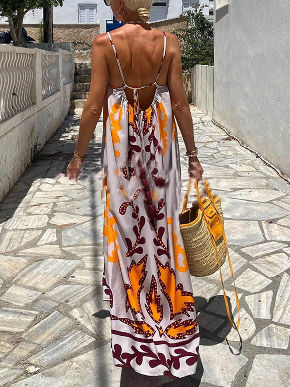 Boho-Chic Ethnic-Print Cami Maxi Dress - Relaxed Fit