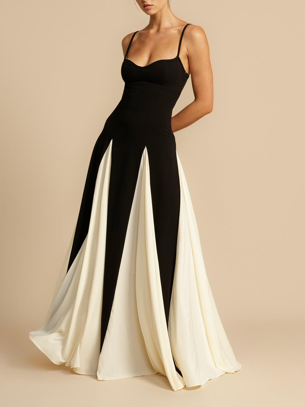 Glamorous Panelled Tulle A-Line Slip Maxi Dress