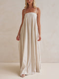 Chic Casual Halter-Neck Striped Maxi Dress for Effortless Summer Style