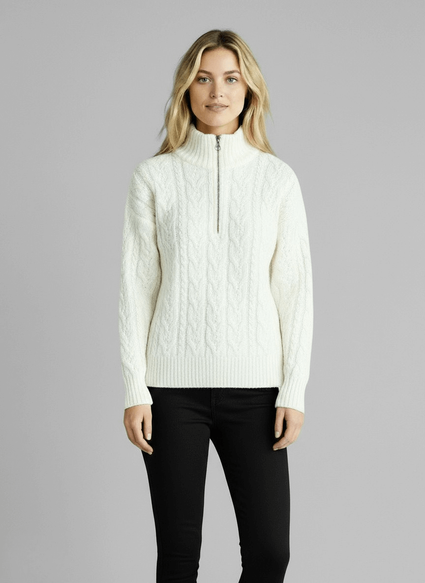 Amy Zip-Front Sweater