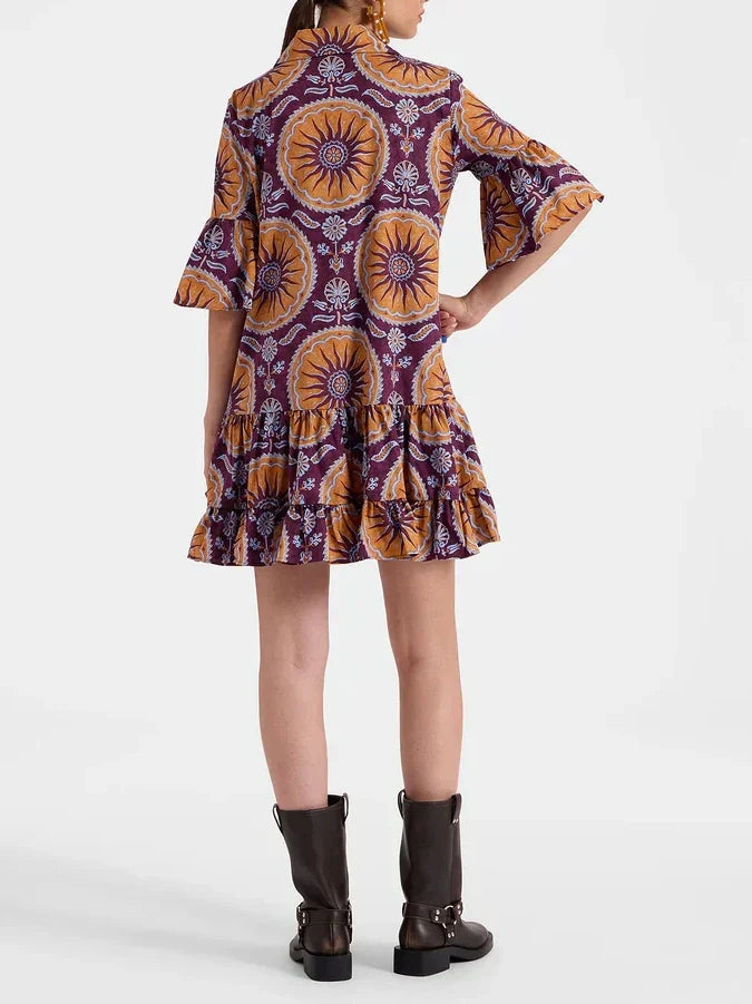 Flirty Dropped-Waist Tiered Mini Dress