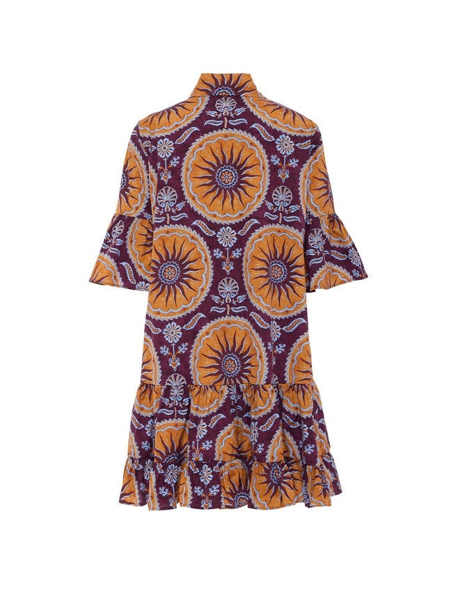 Flirty Dropped-Waist Tiered Mini Dress