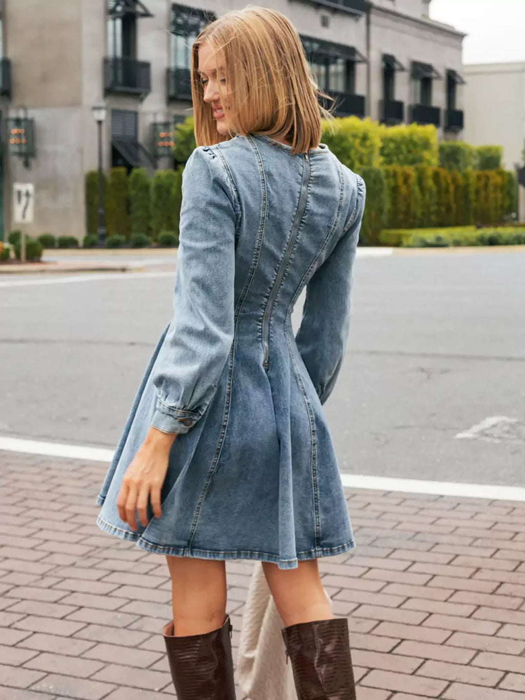 Denim Darling Mini Dress: Effortless Chic for Any Occasion