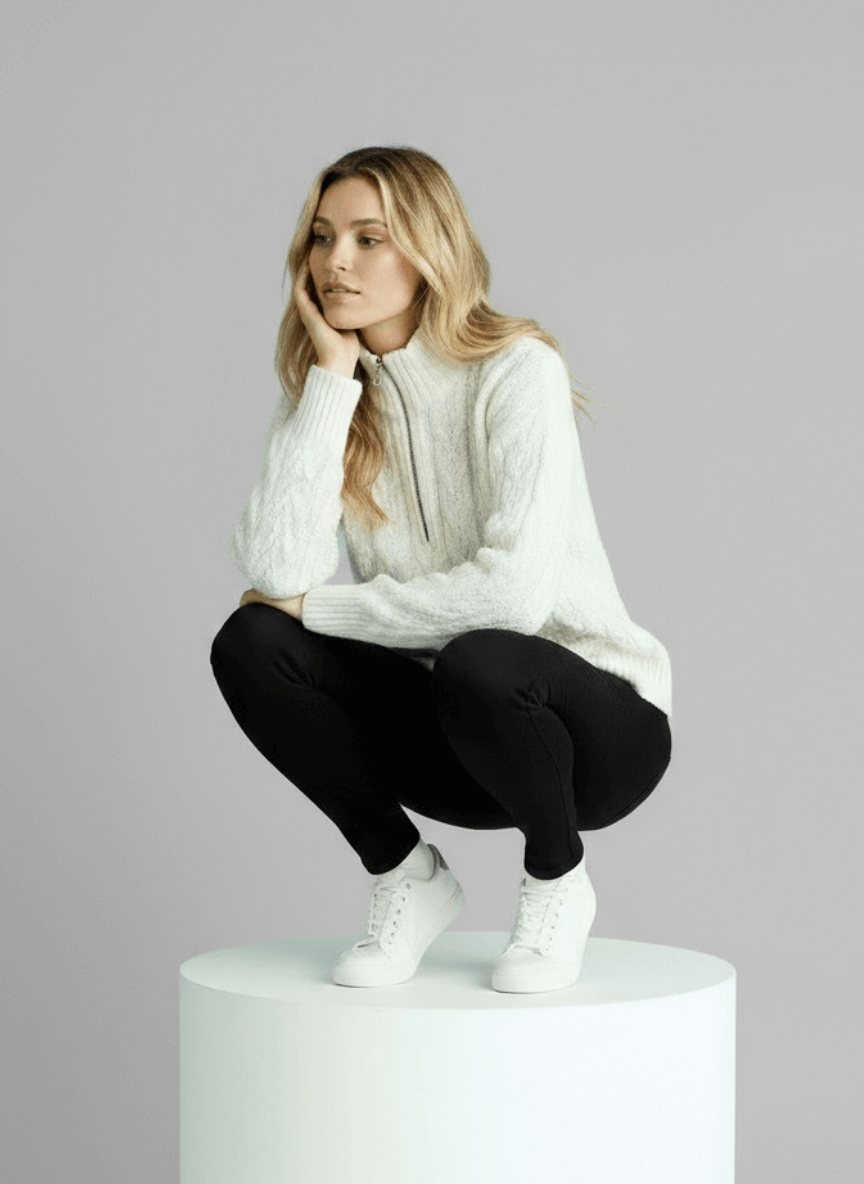 Amy Zip-Front Sweater