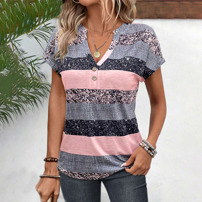 Clara Casual Striped Blouse - Effortless Everyday Style