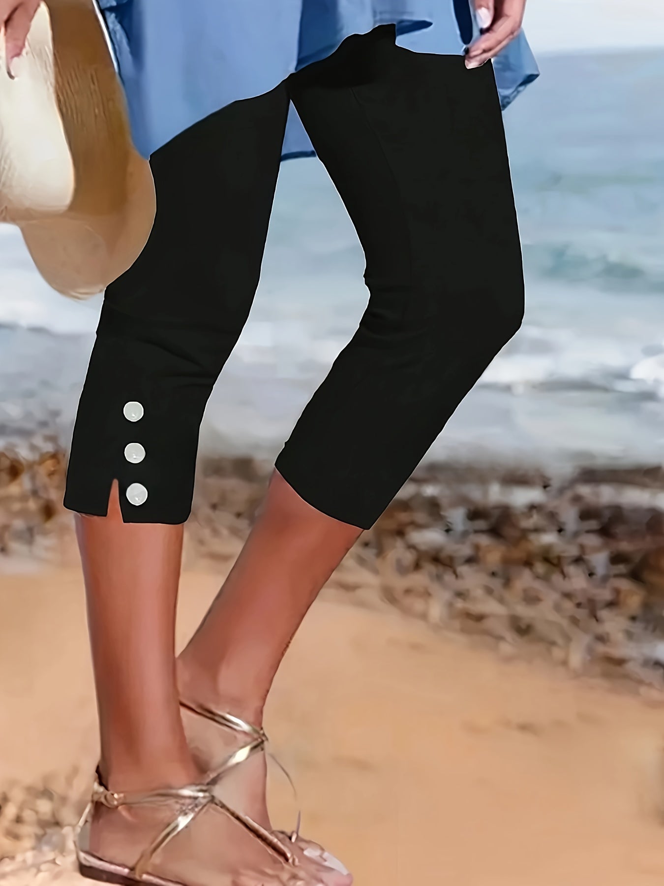 Clara Polished Stretch Capri Pants - Flattering Fit