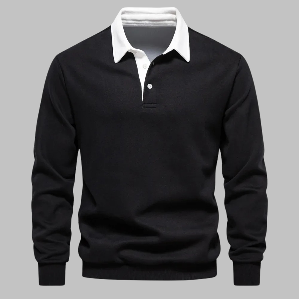 Andrew Collins Polo Collar Knit Sweater - Classic Comfort