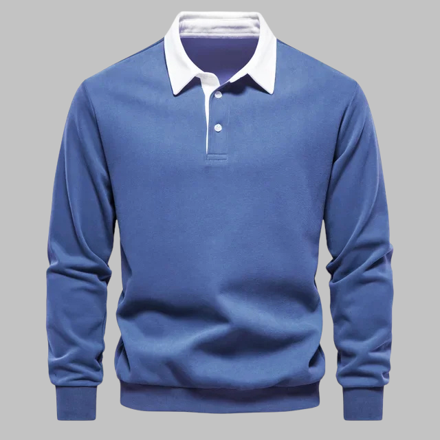 Andrew Collins Polo Collar Knit Sweater - Classic Comfort