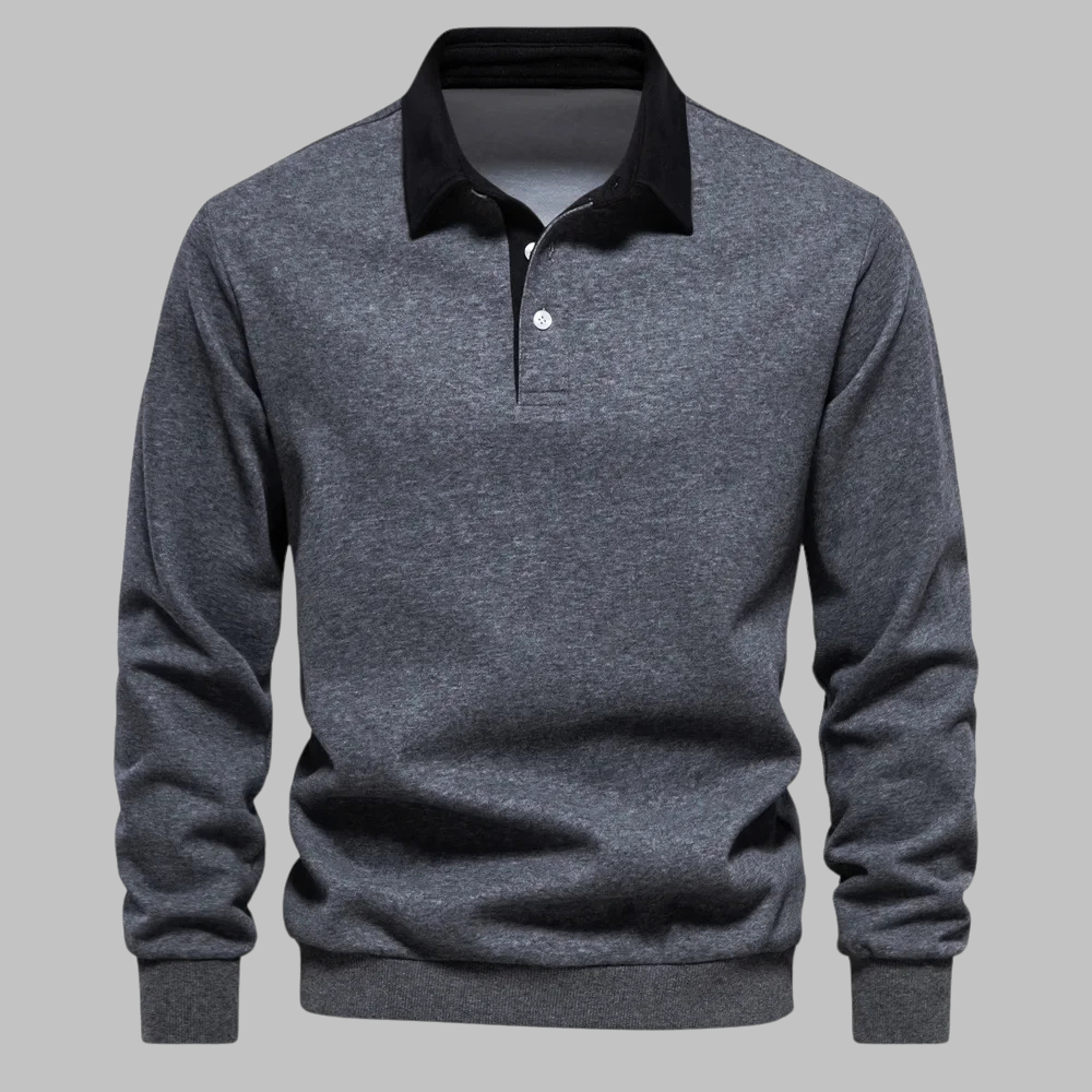 Andrew Collins Polo Collar Knit Sweater - Classic Comfort