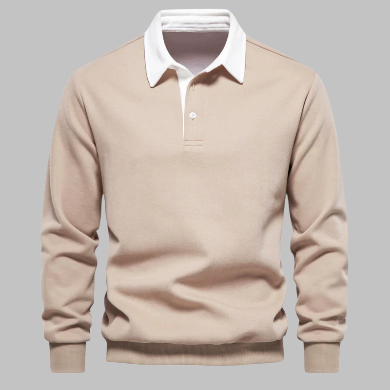 Andrew Collins Polo Collar Knit Sweater - Classic Comfort