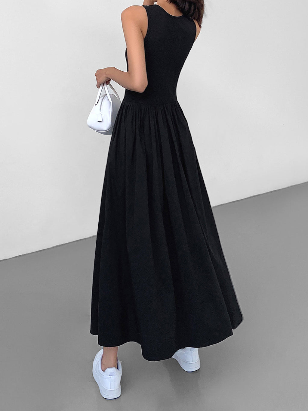 Casual Crew Neck Long Dress for Everyday Comfort