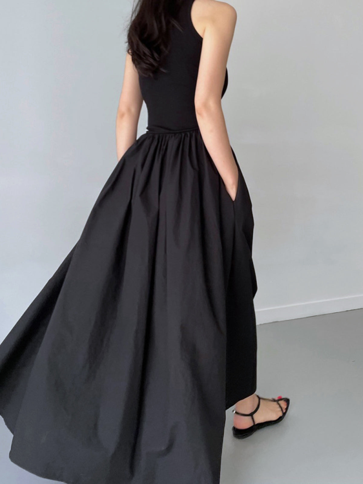 Casual Crew Neck Long Dress for Everyday Comfort