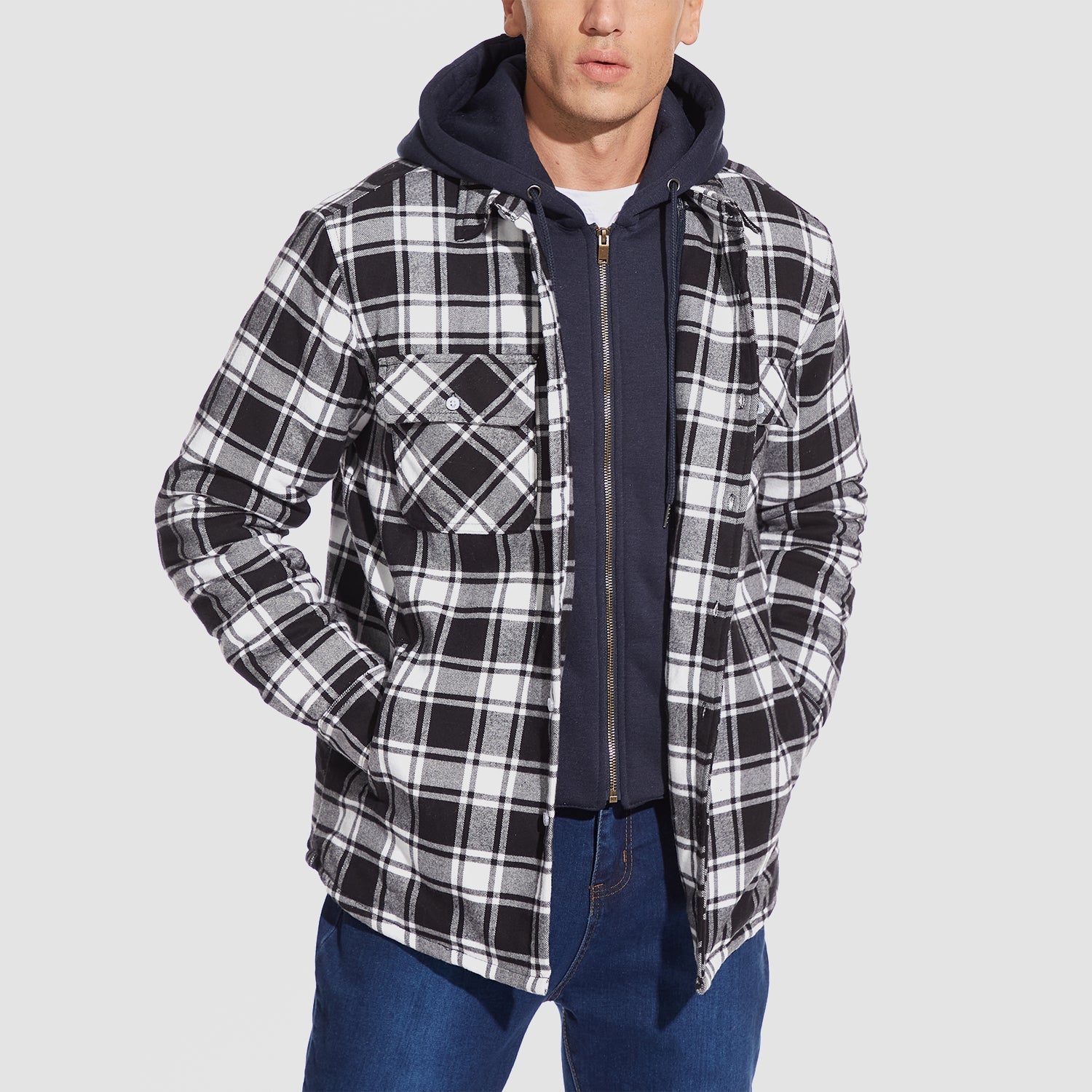 Harry Flannel Jacket with Detachable Hood