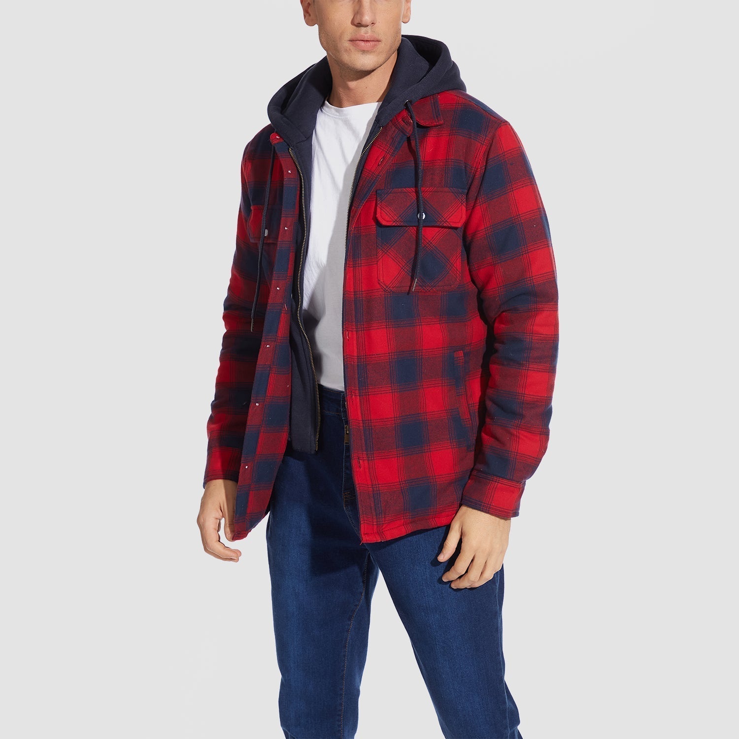 Harry Flannel Jacket with Detachable Hood