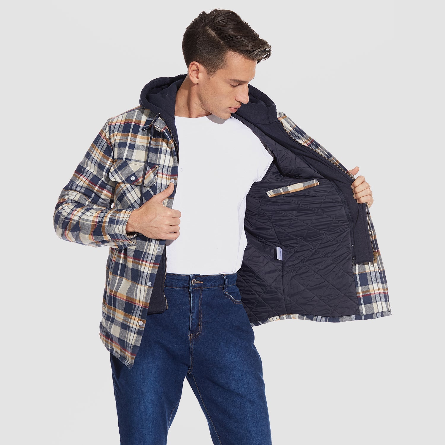 Harry Flannel Jacket with Detachable Hood