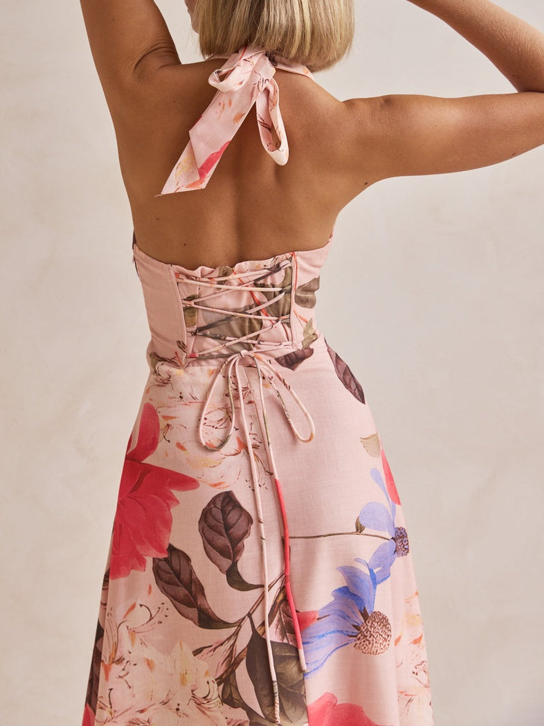 Glamorous Plunging V-Neck Maxi Dress