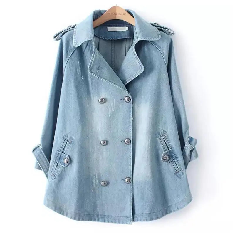 Effortless Everyday Denim Cape Coat