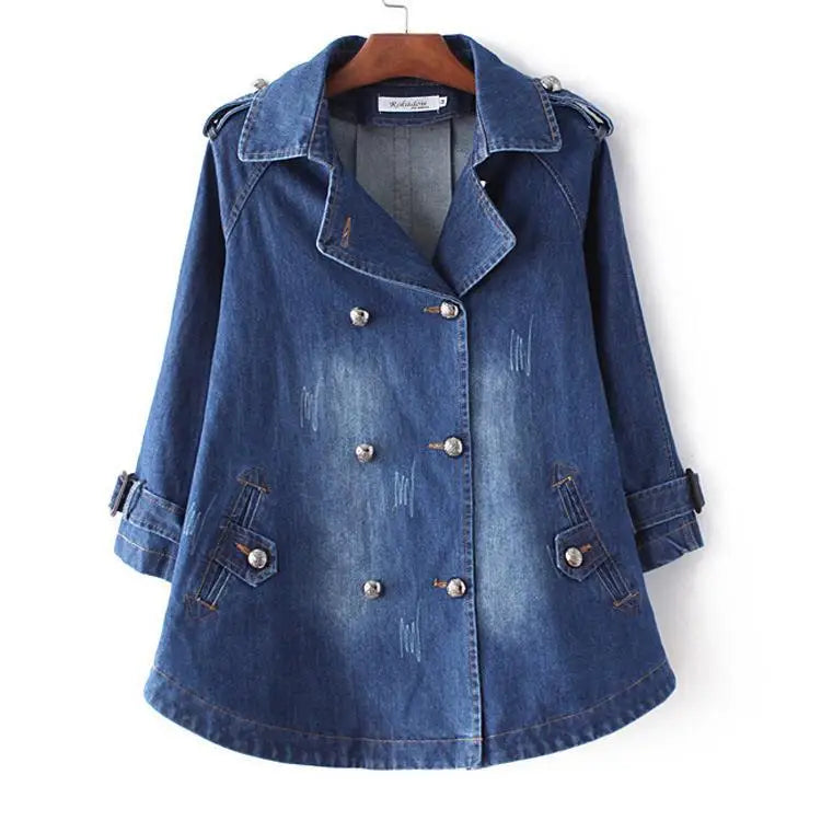 Effortless Everyday Denim Cape Coat