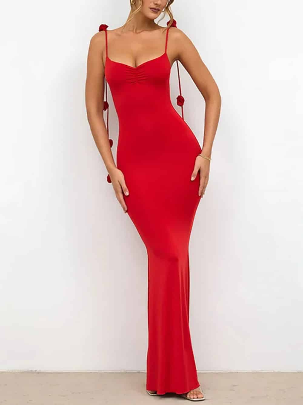 Decor Cami Backless Fitted Maxi Dresses - Sleek, Figure-Flattering Maxi Style
