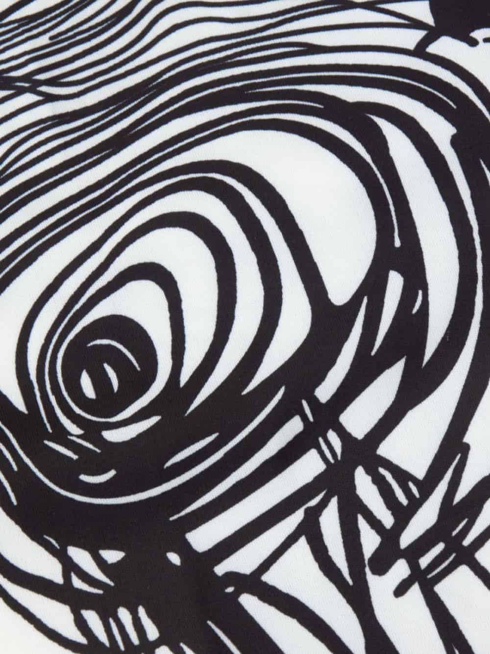 Chic Abstract Line-Print Short-Sleeve Mini Dress