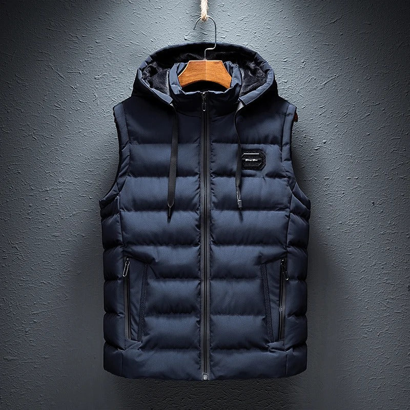 Elton Hooded Vest – Sleek, Cozy Layer for Everyday Warmth