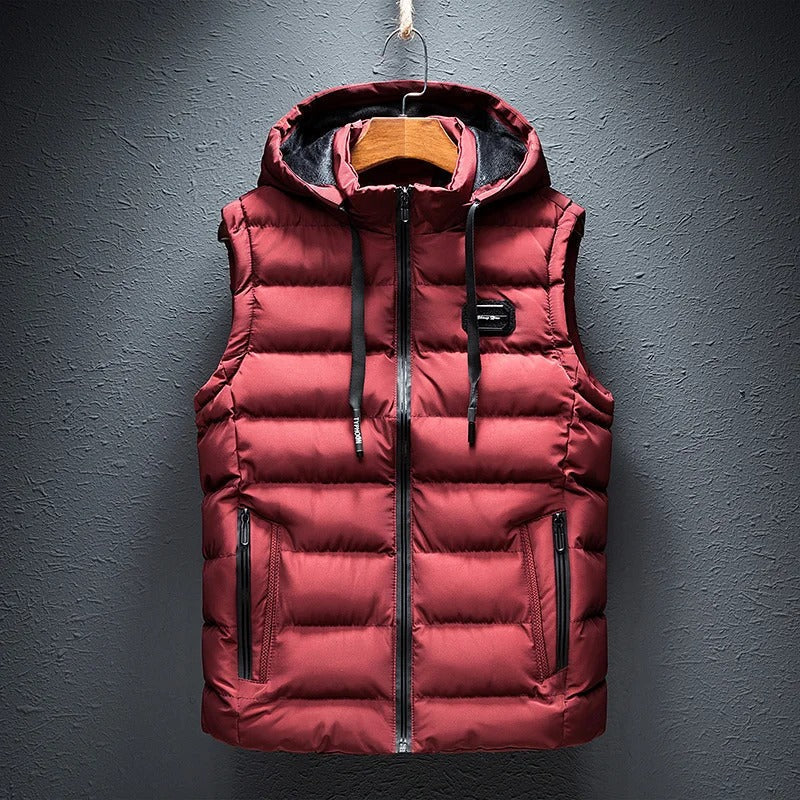 Elton Hooded Vest – Sleek, Cozy Layer for Everyday Warmth